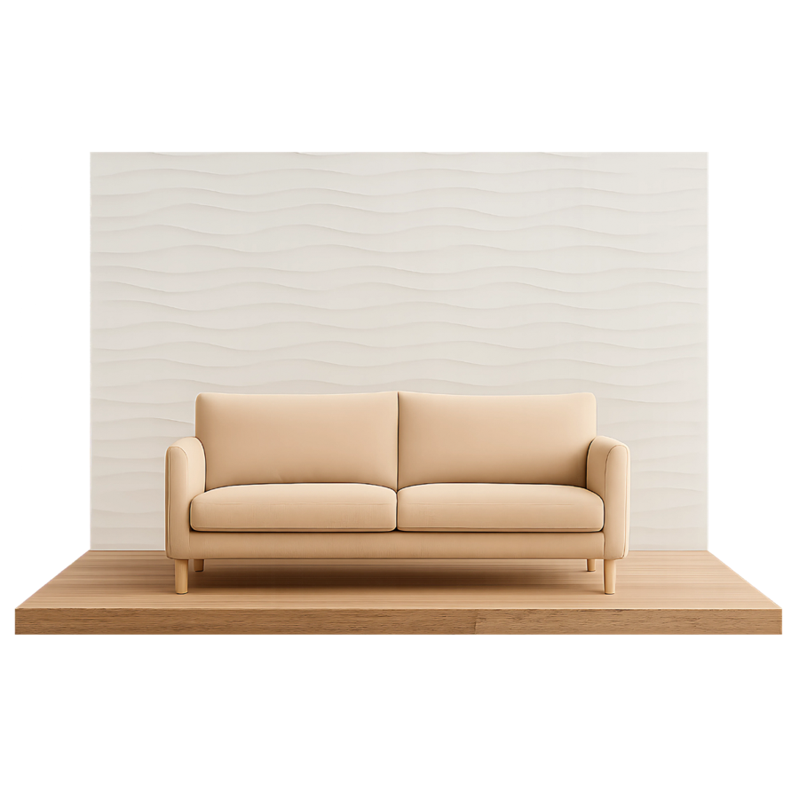 PVC Wall Panel wall panel finish shown on a full feature wall